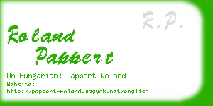 roland pappert business card